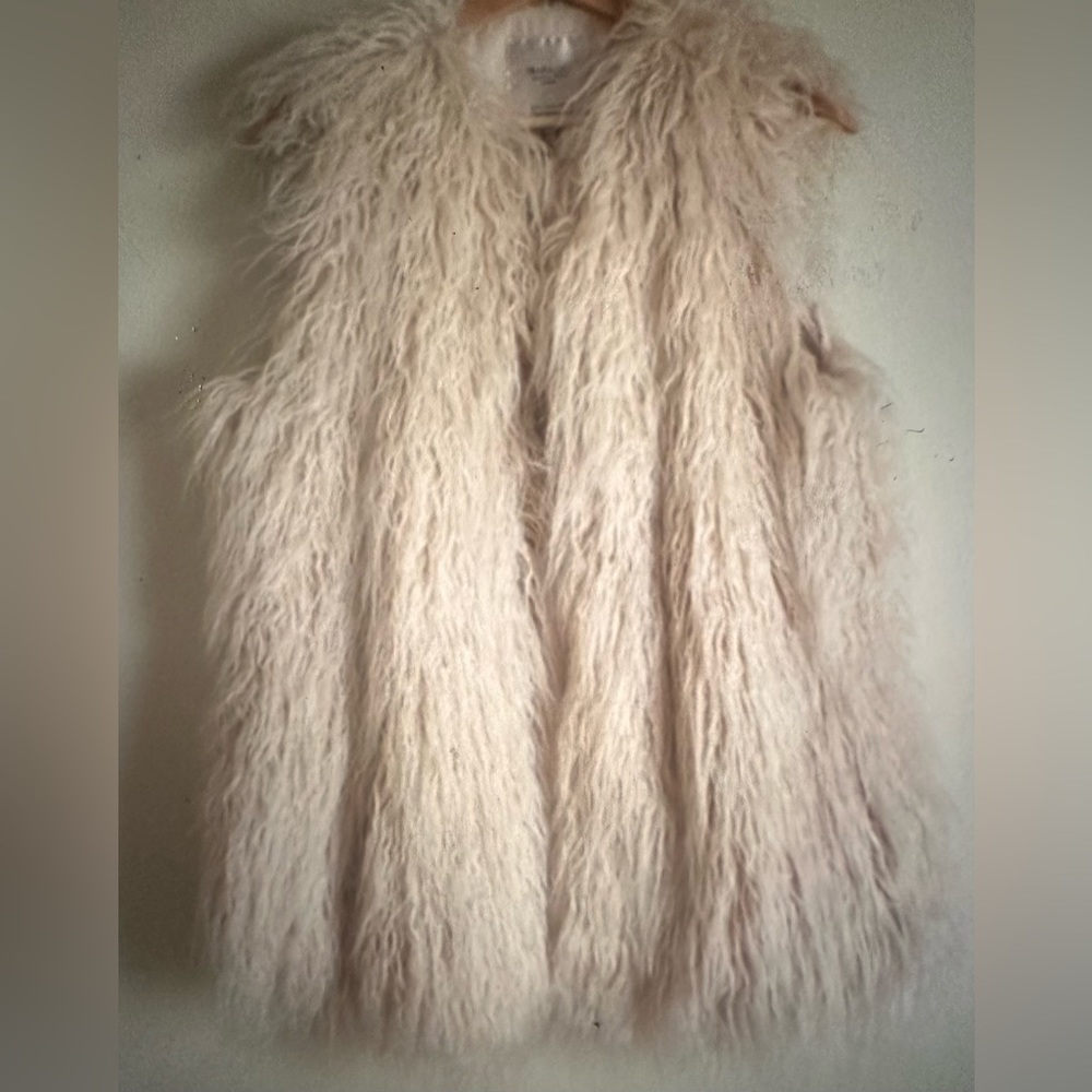 Cream/Natural /Faux Fur Vest/Size Small
